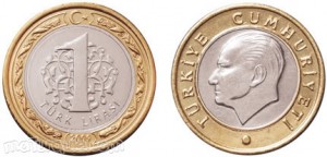 1 euros en livre turque